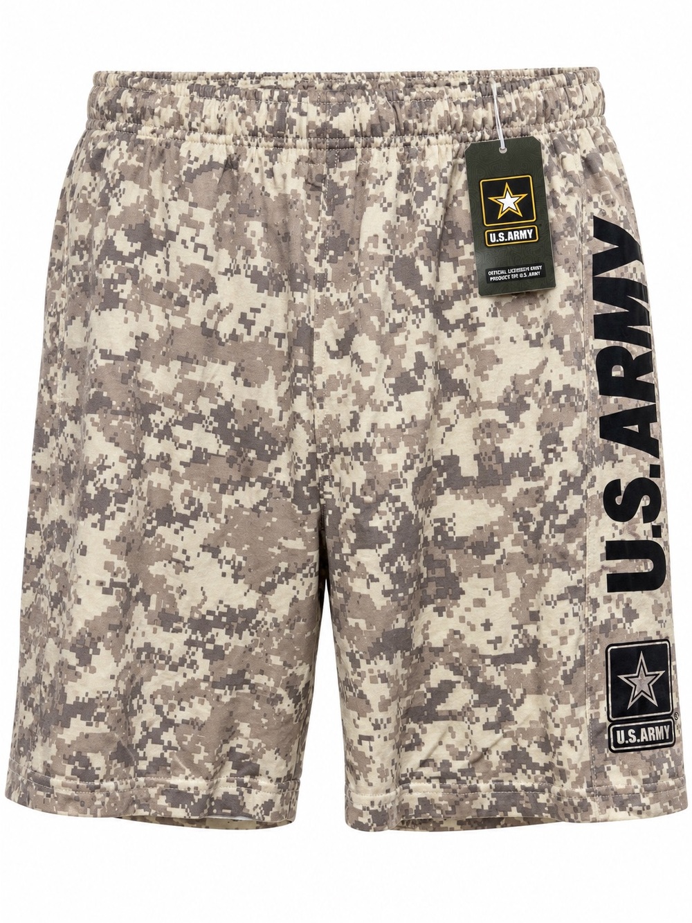 NWT U.S. Army Men’s Digital Camo Fleece Shorts 1XL Official Licensed Pockets